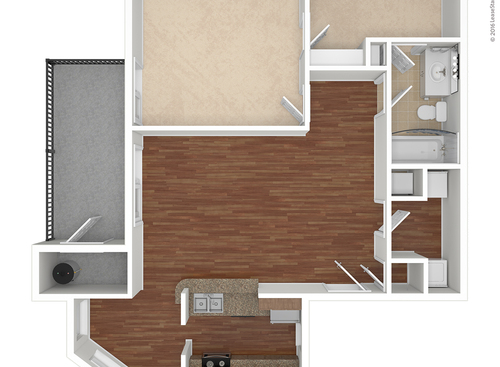 Caroline  - Plank Flooring: Beds - 1: Baths - 1: SqFt Range - 783 to 783