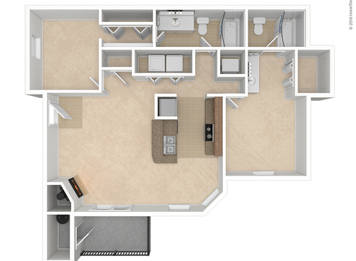 Duval - Premium: Beds - 2: Baths - 2: SqFt Range - 1040 to 1040
