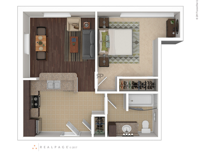 Roosevelt School Apartments - A1 - 1 bed - 1 bath - 508 sf