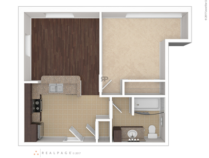 Roosevelt School Apartments - A1 - 1 bed - 1 bath - 508 sf