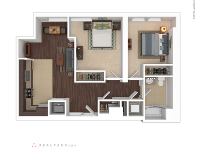 Roosevelt School Apartments - B1 - 2 bed - 1 bath - 751 sf