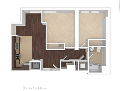 Roosevelt School Apartments - B1 - 2 bed - 1 bath - 751 sf