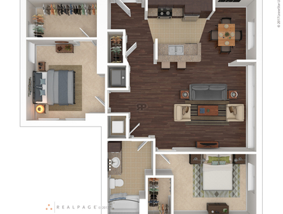 Roosevelt School Apartments - B2 - 2 bed - 1 bath - 932 sf