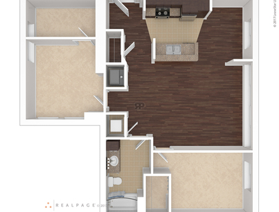 Roosevelt School Apartments - B2 - 2 bed - 1 bath - 932 sf