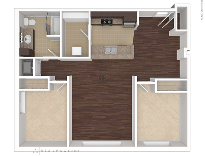 Roosevelt School Apartments - B3 - 2 bed - 1 bath - 948 sf