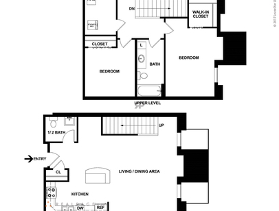 Roosevelt School Apartments - B4 - 2 bed - 1 bath - 1082 sf