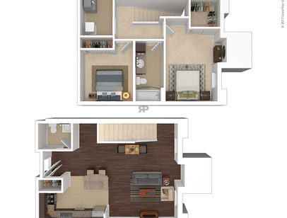 Roosevelt School Apartments - B4 - 2 bed - 1 bath - 1082 sf