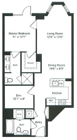 Apartment 1-0105 floorplan