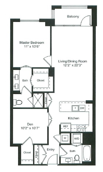 Apartment 1-0804 floorplan