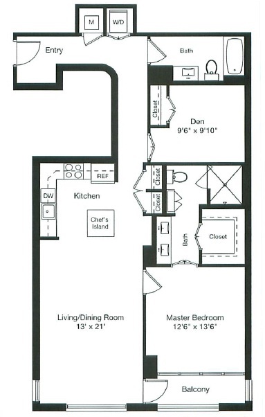 Apartment 1-0701 floorplan