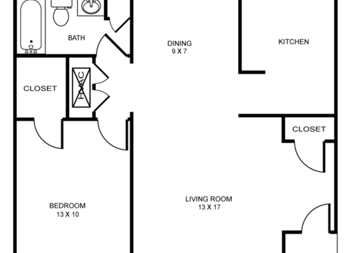 Belmont: Beds - 1: Baths - 1: SqFt Range - 590 to 590