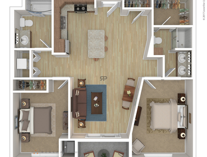 2/2 - 60%: Beds - 2: Baths - 2: SqFt Range - 1050 to 1050