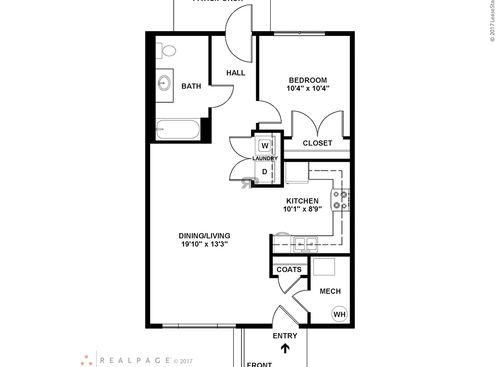 1 Bedroom: Beds - 1: Baths - 1: SqFt Range - 703 to 703