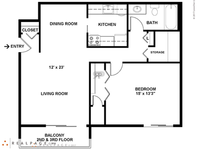 1 Bed / 1 Bath: Beds - 1: Baths - 1: SqFt Range - 700 to 700