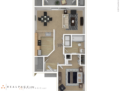 1 Bed / 1 Bath Apt.: Beds - 1: Baths - 1: SqFt Range - 720 to 720