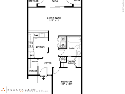 1 Bed / 1 Bath Apt.: Beds - 1: Baths - 1: SqFt Range - 720 to 720