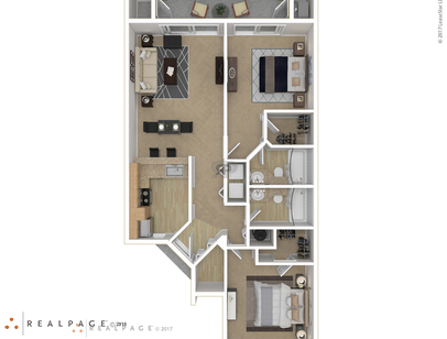 2 Bed / 2 bath Apt.: Beds - 2: Baths - 2: SqFt Range - 920 to 920