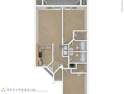 2 Bed / 2 bath Apt.: Beds - 2: Baths - 2: SqFt Range - 920 to 920