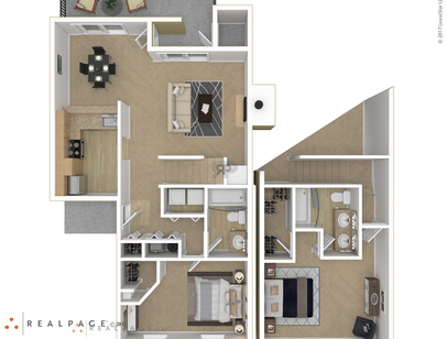 2 Bed / 2 Bath TH: Beds - 2: Baths - 2: SqFt Range - 1045 to 1045