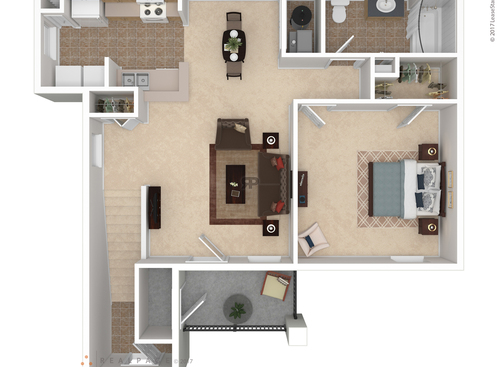 1 Bedroom Tax Credit: Beds - 1: Baths - 1: SqFt Range - 734 to 734
