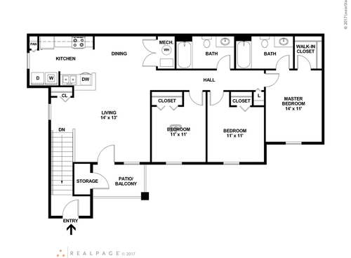 3 Bedroom Tax Credit: Beds - 3: Baths - 1: SqFt Range - 1227 to 1227