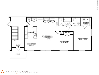 2 Bed / 1.5 Bath Apt.: Beds - 2: Baths - 1.5: SqFt Range - 960 to 960