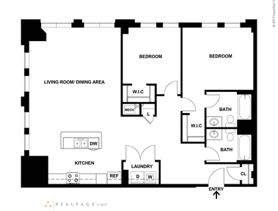 2 Bedroom/ 2 Bathroom: Beds - 2: Baths - 1: SqFt Range - 840 to 1304