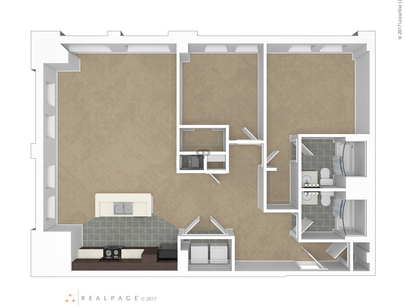 2 Bedroom/ 2 Bathroom: Beds - 2: Baths - 1: SqFt Range - 840 to 1304