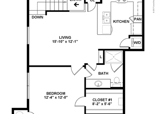 A1: Beds - 1: Baths - 1: SqFt Range - 699 to 699