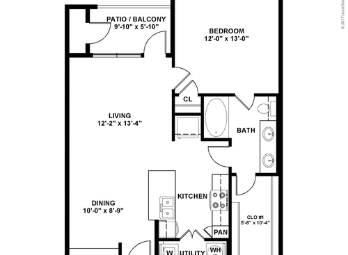 A2: Beds - 1: Baths - 1: SqFt Range - 728 to 728