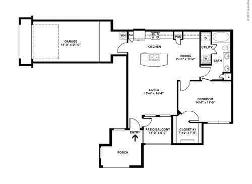 A5: Beds - 1: Baths - 1: SqFt Range - 761 to 761