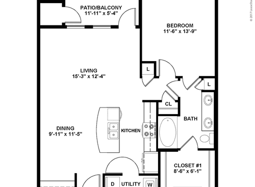 A7: Beds - 1: Baths - 1: SqFt Range - 816 to 816