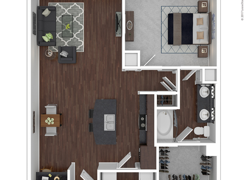 A10: Beds - 1: Baths - 1: SqFt Range - 854 to 854