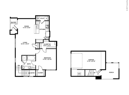 A12: Beds - 1: Baths - 1: SqFt Range - 869 to 869