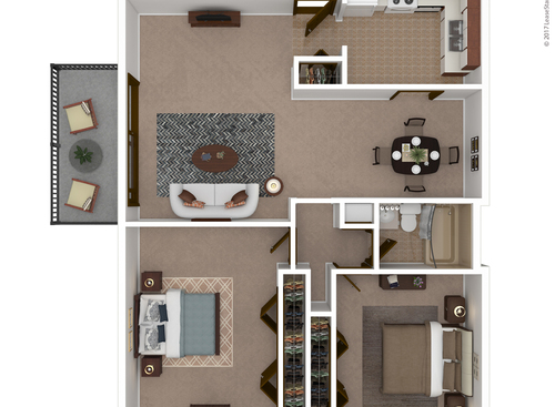The Bonelli: Beds - 2: Baths - 1: SqFt Range - 950 to 950