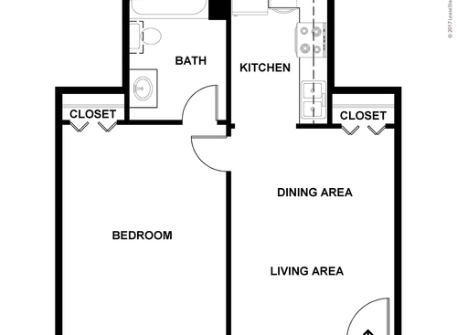 The Ayers: Beds - 1: Baths - 1: SqFt Range - 550 to 550