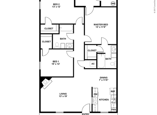 The Camilla: Beds - 3: Baths - 2: SqFt Range - 1382 to 1382