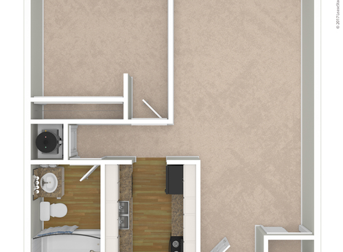 The Ayers: Beds - 1: Baths - 1: SqFt Range - 600 to 600