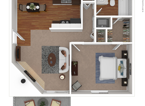 The Ayers: Beds - 1: Baths - 1: SqFt Range - 725 to 725