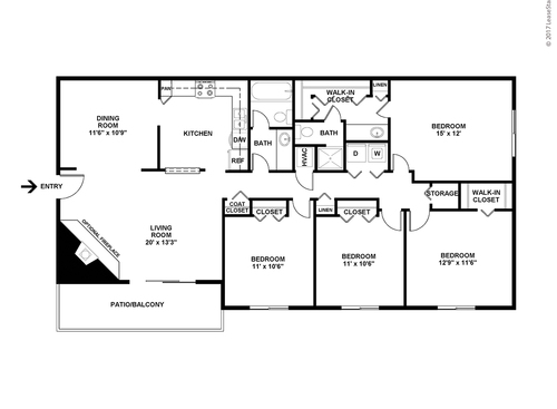 The Delphine: Beds - 4: Baths - 2: SqFt Range - 1500 to 1500