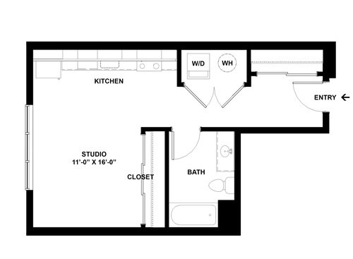 Abbie: Beds - Studio: Baths - 1: SqFt Range - 490 to 490
