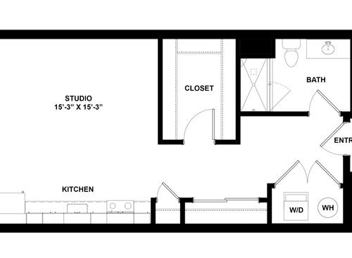 Alexander: Beds - Studio: Baths - 1: SqFt Range - 527 to 624