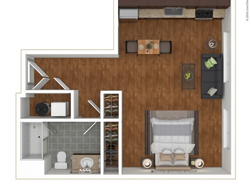 Aiden: Beds - Studio: Baths - 1: SqFt Range - 599 to 608