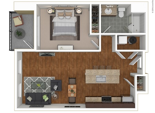 Baylor: Beds - 1: Baths - 1: SqFt Range - 737 to 753