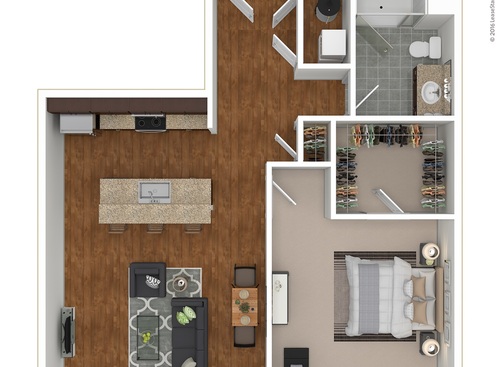 Camden: Beds - 1: Baths - 1: SqFt Range - 777 to 1043