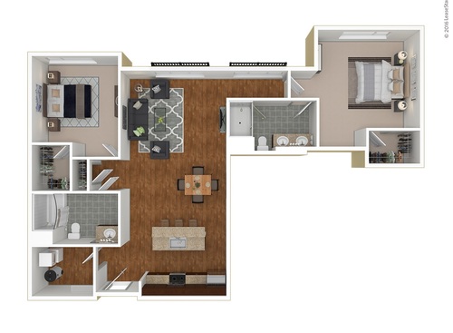 Flannery: Beds - 2: Baths - 2: SqFt Range - 1258 to 1258