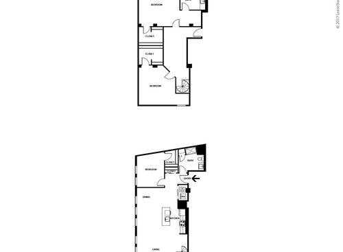 Three Bedroom, Two Bath: Townh: Beds - 3: Baths - 2: SqFt Range - 1688 to 1688