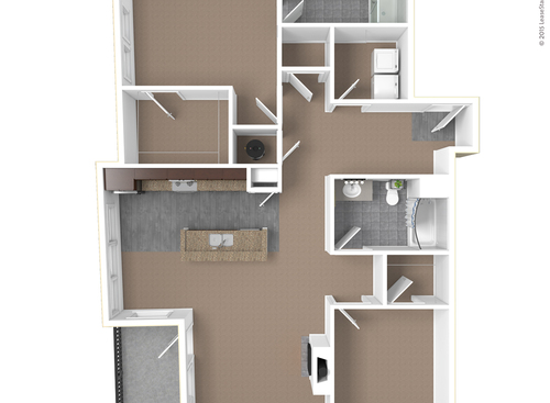 Oliver: Beds - 2: Baths - 2: SqFt Range - 1373 to 1398