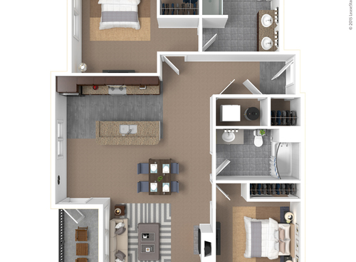 McDermott: Beds - 2: Baths - 2: SqFt Range - 1277 to 1277