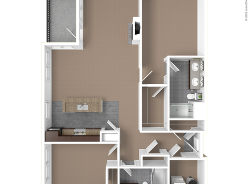 Oscar: Beds - 2: Baths - 2: SqFt Range - 1380 to 1380